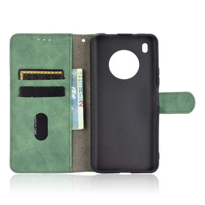 For Huawei Y9a Solid Color Skin Feel Magnetic Buckle Horizontal Flip Calf Texture PU Leather Case with Holder & Card Slots & Wallet(Green) - Huawei Cases by buy2fix | Online Shopping UK | buy2fix