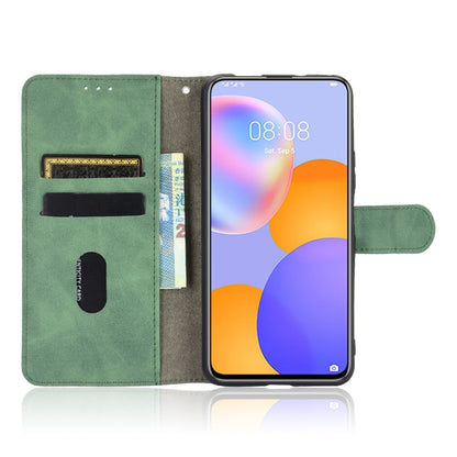 For Huawei Y9a Solid Color Skin Feel Magnetic Buckle Horizontal Flip Calf Texture PU Leather Case with Holder & Card Slots & Wallet(Green) - Huawei Cases by buy2fix | Online Shopping UK | buy2fix