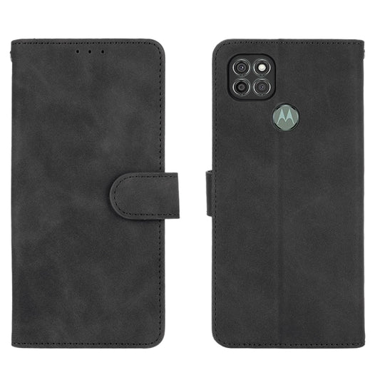 For Motorola Moto G9 Power Solid Color Skin Feel Magnetic Buckle Horizontal Flip Calf Texture PU Leather Case with Holder & Card Slots & Wallet(Black) - Motorola Cases by buy2fix | Online Shopping UK | buy2fix