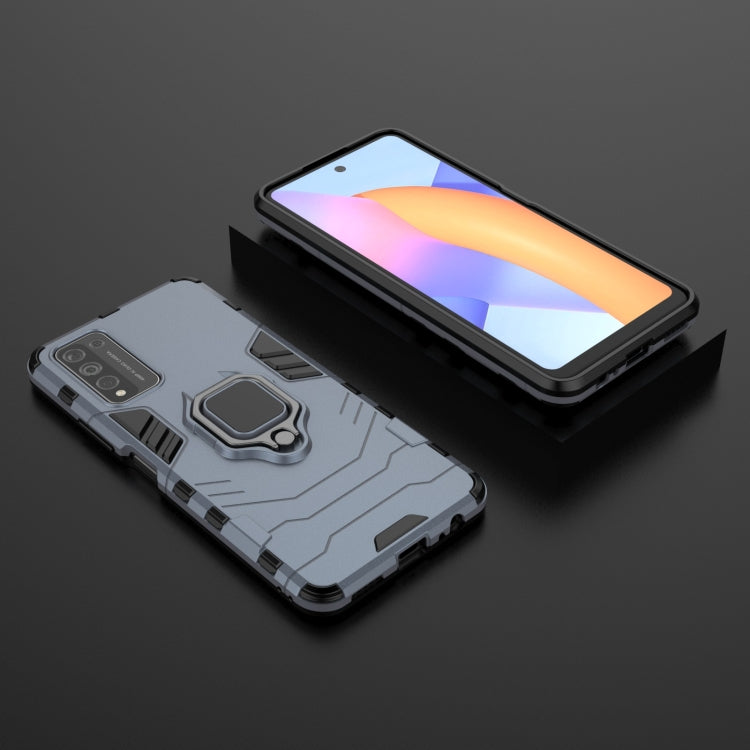 For Huawei Honor 10X Lite PC + TPU Shockproof Protective Case with Magnetic Ring Holder(Blue) - Honor Cases by buy2fix | Online Shopping UK | buy2fix
