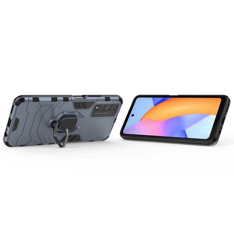 For Huawei Honor 10X Lite PC + TPU Shockproof Protective Case with Magnetic Ring Holder(Blue) - Honor Cases by buy2fix | Online Shopping UK | buy2fix