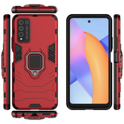 For Huawei Honor 10X Lite PC + TPU Shockproof Protective Case with Magnetic Ring Holder(Red) - Honor Cases by buy2fix | Online Shopping UK | buy2fix