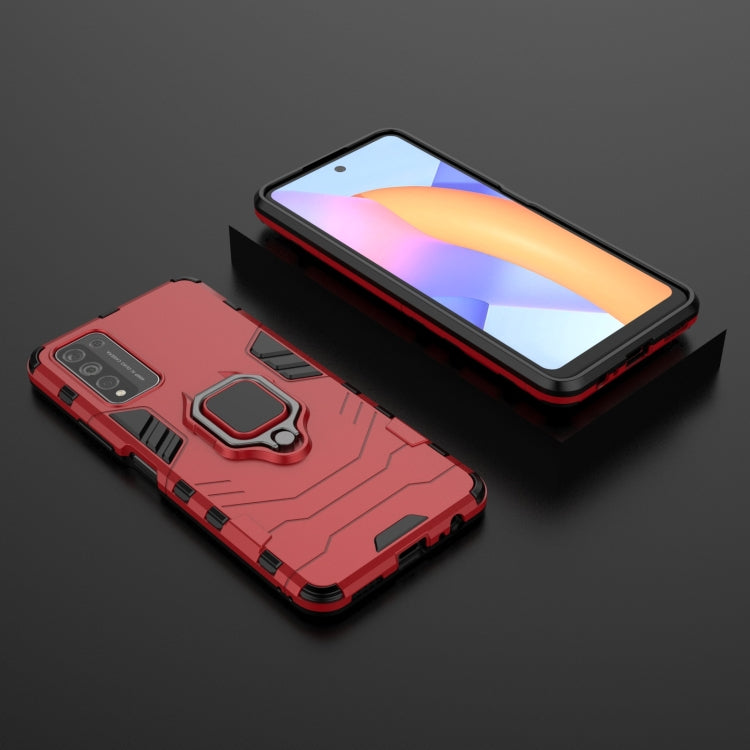 For Huawei Honor 10X Lite PC + TPU Shockproof Protective Case with Magnetic Ring Holder(Red) - Honor Cases by buy2fix | Online Shopping UK | buy2fix