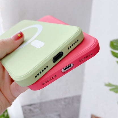 For iPhone X / XS Liquid Silicone Full Coverage Shockproof Magsafe Case(Deep Green) - More iPhone Cases by buy2fix | Online Shopping UK | buy2fix