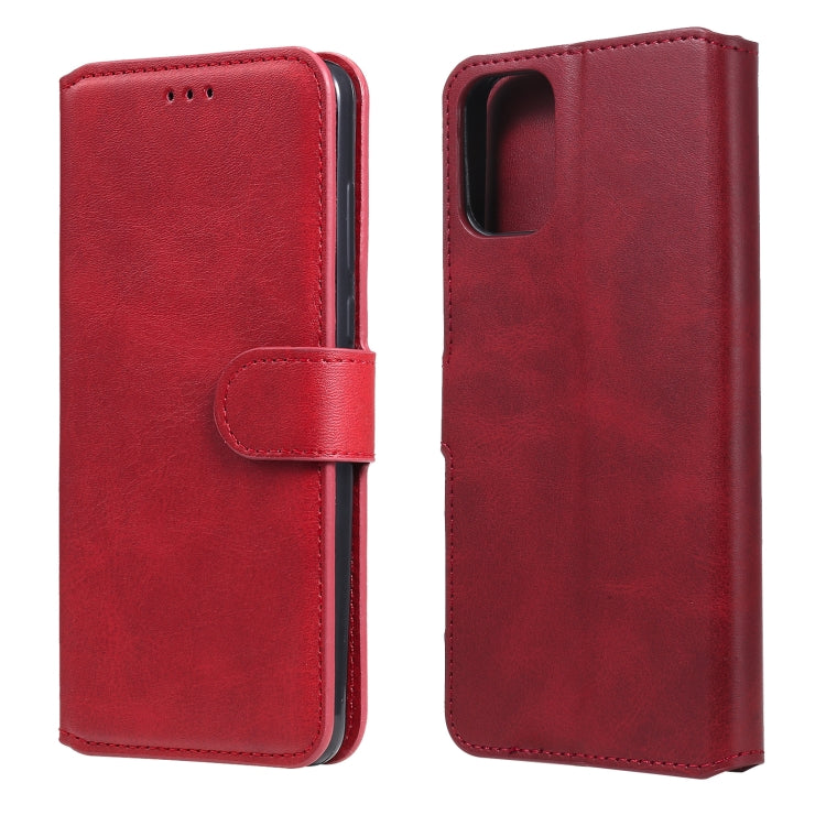For Motorola Moto G9 Plus Classic Calf Texture PU + TPU Horizontal Flip Leather Case, with Holder & Card Slots & Wallet(Red) - Motorola Cases by buy2fix | Online Shopping UK | buy2fix