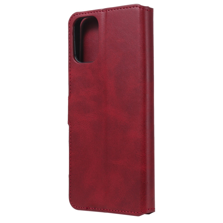 For Motorola Moto G9 Plus Classic Calf Texture PU + TPU Horizontal Flip Leather Case, with Holder & Card Slots & Wallet(Red) - Motorola Cases by buy2fix | Online Shopping UK | buy2fix