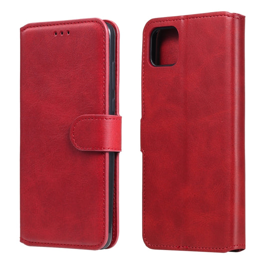 For OPPO Realme C11 Classic Calf Texture PU + TPU Horizontal Flip Leather Case, with Holder & Card Slots & Wallet(Red) - Realme Cases by buy2fix | Online Shopping UK | buy2fix