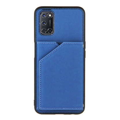 For OPPO A52 & A72 & A92 Skin Feel PU + TPU + PC Back Cover Shockproof Case with Card Slots & Holder & Photo Frame(Royal Blue) - OPPO Cases by buy2fix | Online Shopping UK | buy2fix