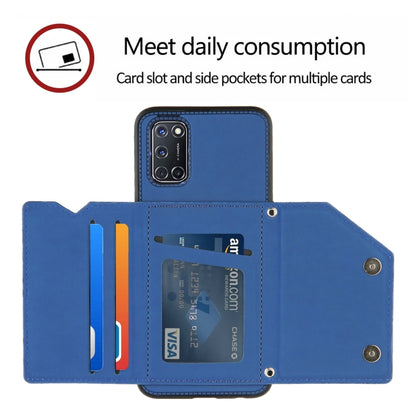 For OPPO A52 & A72 & A92 Skin Feel PU + TPU + PC Back Cover Shockproof Case with Card Slots & Holder & Photo Frame(Royal Blue) - OPPO Cases by buy2fix | Online Shopping UK | buy2fix
