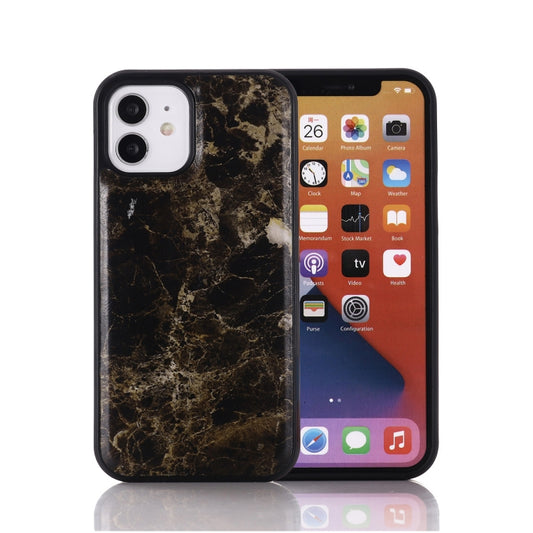 For iPhone 12 Pro Max Marble Pattern Patch PC + TPU Shockproof Magsafe Case(Black) - iPhone 12 Pro Max Cases by buy2fix | Online Shopping UK | buy2fix