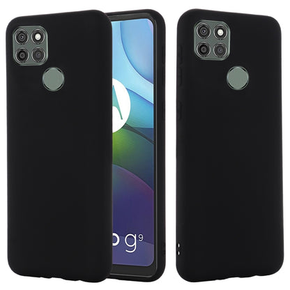 For Motorola Moto G9 Power Pure Color Liquid Silicone Shockproof Full Coverage Case(Black) by buy2fix