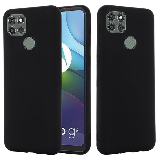 For Motorola Moto G9 Power Pure Color Liquid Silicone Shockproof Full Coverage Case(Black) - Motorola Cases by buy2fix | Online Shopping UK | buy2fix