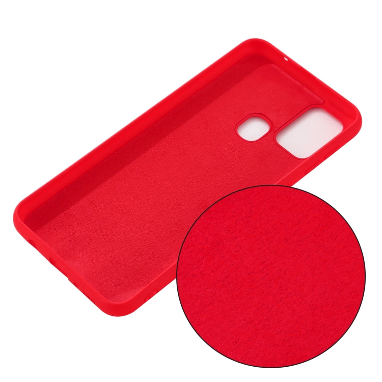 For Motorola Moto G9 Power Pure Color Liquid Silicone Shockproof Full Coverage Case(Red) - Motorola Cases by buy2fix | Online Shopping UK | buy2fix