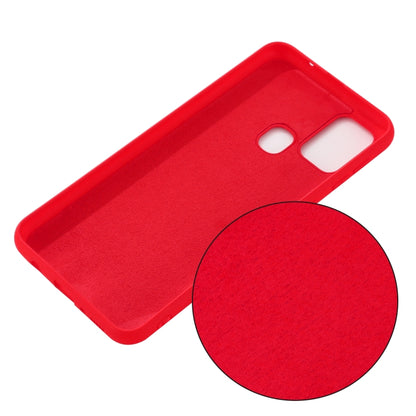 For Motorola Moto G9 Power Pure Color Liquid Silicone Shockproof Full Coverage Case(Red) - Motorola Cases by buy2fix | Online Shopping UK | buy2fix