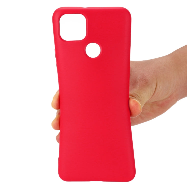 For Motorola Moto G9 Power Pure Color Liquid Silicone Shockproof Full Coverage Case(Red) - Motorola Cases by buy2fix | Online Shopping UK | buy2fix