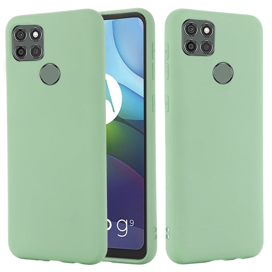 For Motorola Moto G9 Power Pure Color Liquid Silicone Shockproof Full Coverage Case(Green) - Motorola Cases by buy2fix | Online Shopping UK | buy2fix