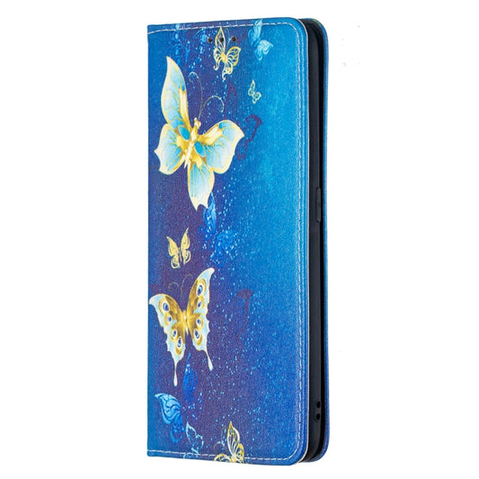 For OPPO A5 (2020) Colored Drawing Pattern Invisible Magnetic Horizontal Flip PU Leather Case with Holder & Card Slots & Wallet(Gold Butterflies) - OPPO Cases by buy2fix | Online Shopping UK | buy2fix