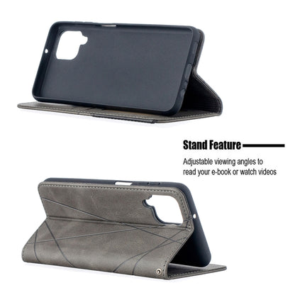 For Samsung Galaxy A12 Prismatic Invisible Magnetic Horizontal Flip Leather Case with Holder & Card Slots & Photo Frame(Grey) by buy2fix