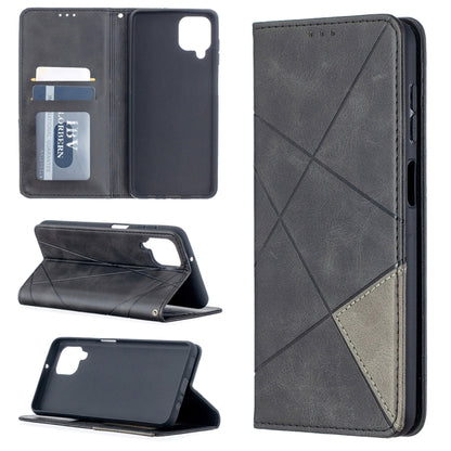 For Samsung Galaxy A12 Prismatic Invisible Magnetic Horizontal Flip Leather Case with Holder & Card Slots & Photo Frame(Black) by buy2fix