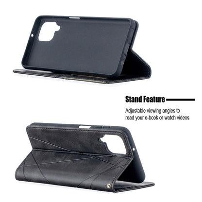 For Samsung Galaxy A12 Prismatic Invisible Magnetic Horizontal Flip Leather Case with Holder & Card Slots & Photo Frame(Black) by buy2fix