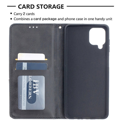For Samsung Galaxy A12 Prismatic Invisible Magnetic Horizontal Flip Leather Case with Holder & Card Slots & Photo Frame(Black) by buy2fix