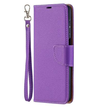 For Samsung Galaxy A12 Litchi Texture Pure Color Horizontal Flip PU Leather Case with Holder & Card Slots & Wallet & Lanyard(Purple) by buy2fix