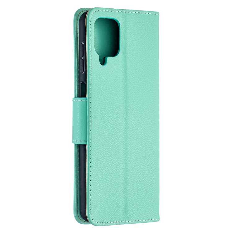 For Samsung Galaxy A12 Litchi Texture Pure Color Horizontal Flip PU Leather Case with Holder & Card Slots & Wallet & Lanyard(Green) by buy2fix