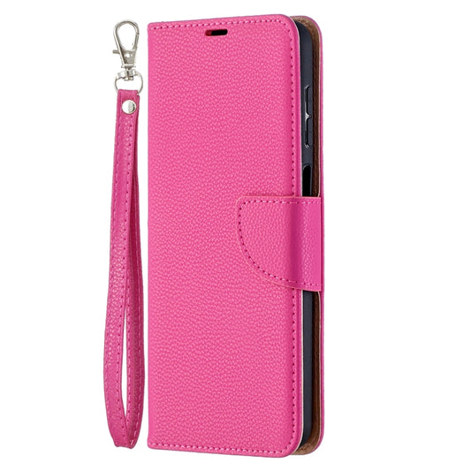 For Samsung Galaxy A12 Litchi Texture Pure Color Horizontal Flip PU Leather Case with Holder & Card Slots & Wallet & Lanyard(Rose Red) by buy2fix