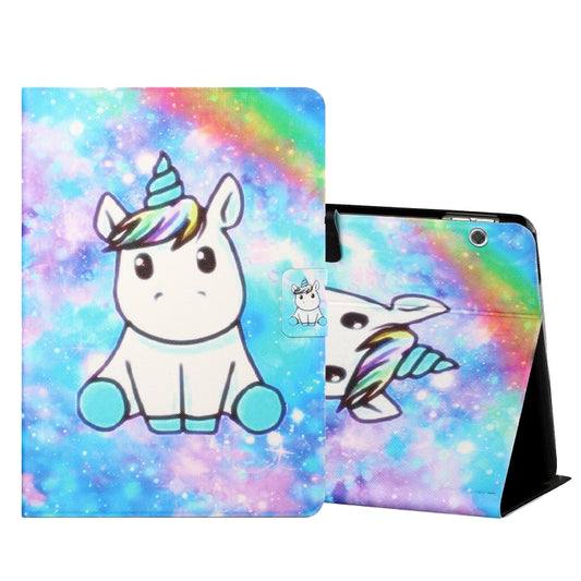 For Huawei MediaPad T5 10 inch Colored Drawing Horizontal Flip Leather Case with Holder & Card Slots(Unicorn) - Huawei by buy2fix | Online Shopping UK | buy2fix