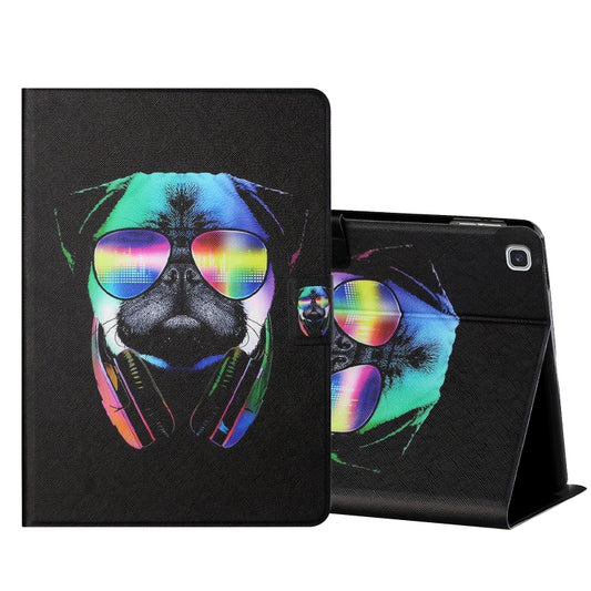 For Samsung Galaxy Tab A 10.1 2019 T515/T510 Colored Drawing Horizontal Flip Leather Case with Holder & Card Slots(Eye Dog) - Tab A 10.1 (2019) T510 / T515 by buy2fix | Online Shopping UK | buy2fix