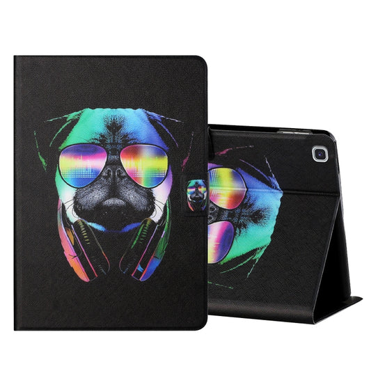 For Samsung Galaxy Tab S6 Lite P610/P615 Colored Drawing Horizontal Flip Leather Case with Holder & Card Slots(Eye Dog) - Tab S6 Lite P610 / P615 by buy2fix | Online Shopping UK | buy2fix