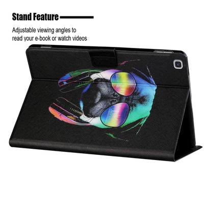 For Samsung Galaxy Tab S6 Lite P610/P615 Colored Drawing Horizontal Flip Leather Case with Holder & Card Slots(Eye Dog) - Tab S6 Lite P610 / P615 by buy2fix | Online Shopping UK | buy2fix