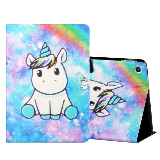 For Samsung Galaxy Tab S6 Lite P610/P615 Colored Drawing Horizontal Flip Leather Case with Holder & Card Slots(Unicorn) - Tab S6 Lite P610 / P615 by buy2fix | Online Shopping UK | buy2fix