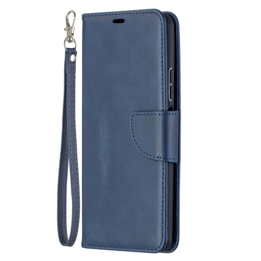 For Huawei P smart 2021 / Y7a Retro Lambskin Texture Pure Color Horizontal Flip PU Leather Case with Holder & Card Slots & Wallet & Lanyard(Blue) - Huawei Cases by buy2fix | Online Shopping UK | buy2fix