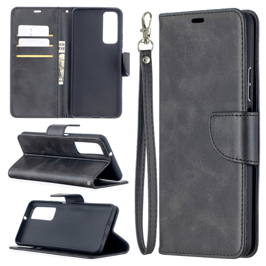 For Huawei P smart 2021 / Y7a Retro Lambskin Texture Pure Color Horizontal Flip PU Leather Case with Holder & Card Slots & Wallet & Lanyard(Black) - Huawei Cases by buy2fix | Online Shopping UK | buy2fix