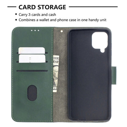 For Samsung Galaxy A12 Matching Color Crocodile Texture Horizontal Flip PU Leather Case with Wallet & Holder & Card Slots(Green) by buy2fix