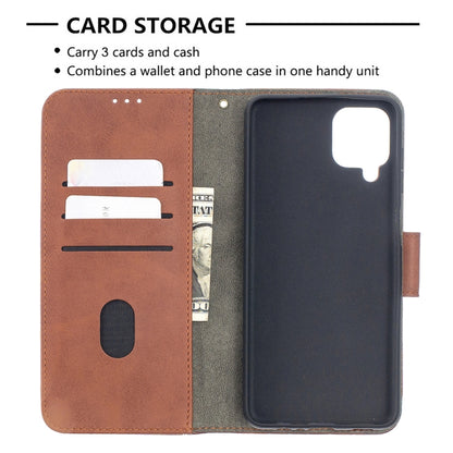For Samsung Galaxy A12 Matching Color Crocodile Texture Horizontal Flip PU Leather Case with Wallet & Holder & Card Slots(Brown) by buy2fix