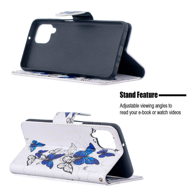 For Samsung Galaxy A12 Colored Drawing Pattern Horizontal Flip Leather Case with Holder & Card Slots & Wallet(Butterfly Swarm) by buy2fix