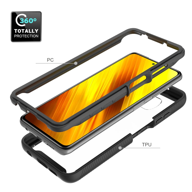 For Xiaomi Poco X3 NFC Starry Sky Solid Color Series Shockproof PC + TPU Protective Case(Black) by buy2fix