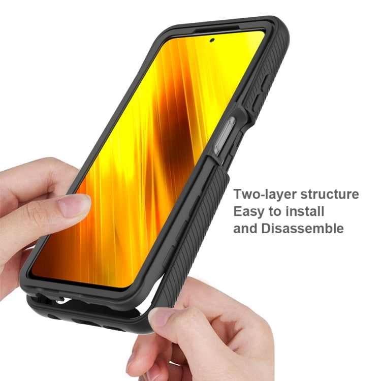 For Xiaomi Poco X3 NFC Starry Sky Solid Color Series Shockproof PC + TPU Protective Case(Black) by buy2fix
