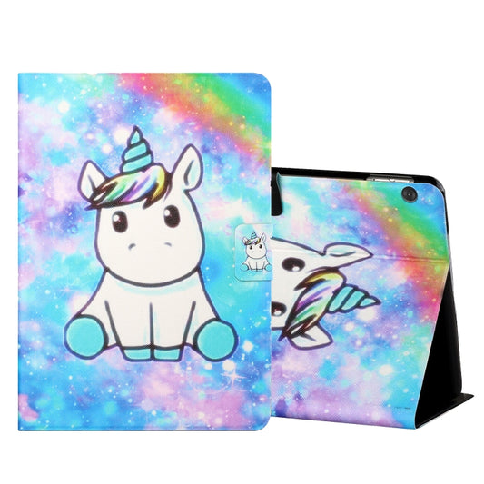 For Lenovo Tab M10 X605F X505 Colored Drawing Horizontal Flip Leather Case with Holder & Card Slots & Sleep / Wake-up Function(Unicorn) - Lenovo by buy2fix | Online Shopping UK | buy2fix