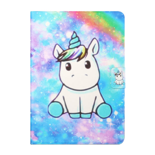 For Lenovo Tab M10 X605F X505 Colored Drawing Horizontal Flip Leather Case with Holder & Card Slots & Sleep / Wake-up Function(Unicorn) - Lenovo by buy2fix | Online Shopping UK | buy2fix