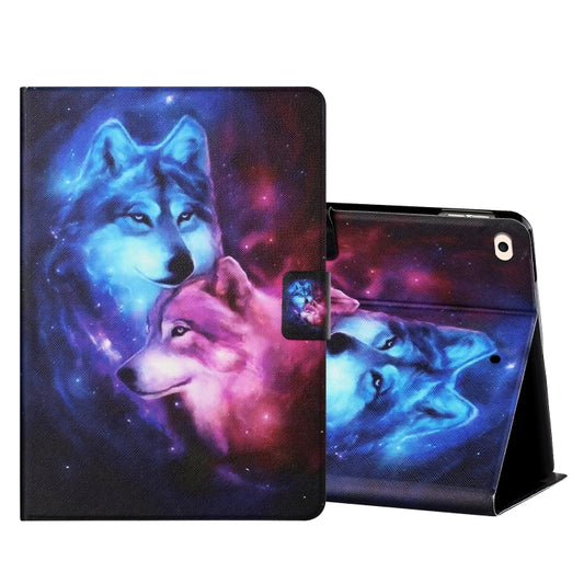 Colored Drawing Horizontal Flip Leather Case with Holder & Card Slots & Sleep / Wake-up Function For iPad Air / Air 2 / 2017 / 2018(Wolf) - More iPad Cases by buy2fix | Online Shopping UK | buy2fix
