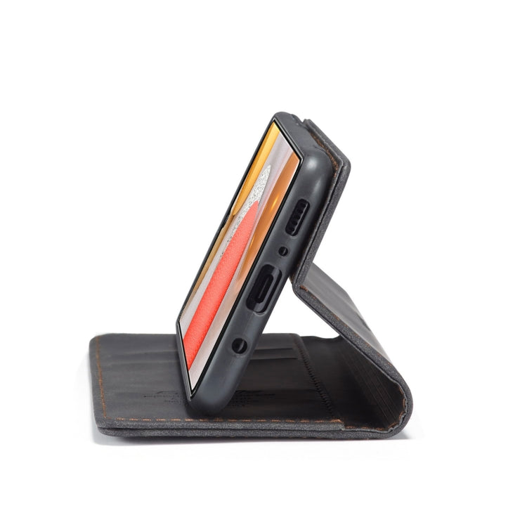 For Samsung Galaxy A42 5G CaseMe-013 Multifunctional Retro Frosted Horizontal Flip Leather Case with Card Slot & Holder & Wallet(Black) by CaseMe