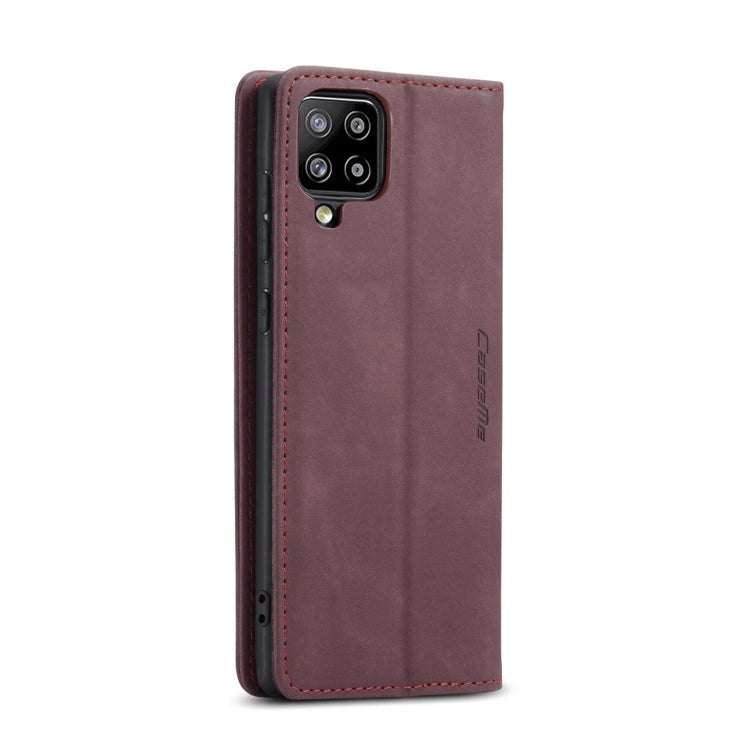 For Samsung Galaxy A42 5G CaseMe-013 Multifunctional Retro Frosted Horizontal Flip Leather Case with Card Slot & Holder & Wallet(Wine Red) by CaseMe