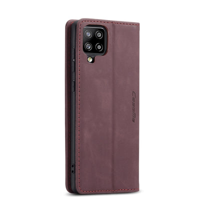 For Samsung Galaxy A42 5G CaseMe-013 Multifunctional Retro Frosted Horizontal Flip Leather Case with Card Slot & Holder & Wallet(Wine Red) by CaseMe