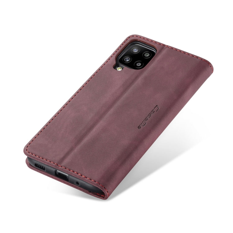 For Samsung Galaxy A42 5G CaseMe-013 Multifunctional Retro Frosted Horizontal Flip Leather Case with Card Slot & Holder & Wallet(Wine Red) by CaseMe