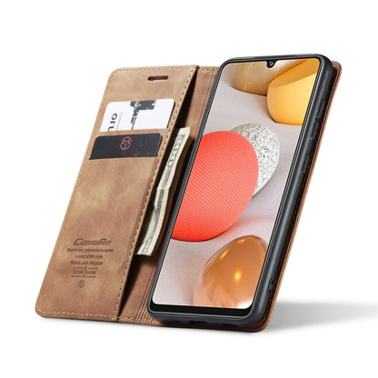 For Samsung Galaxy A42 5G CaseMe-013 Multifunctional Retro Frosted Horizontal Flip Leather Case with Card Slot & Holder & Wallet(Brown) by CaseMe