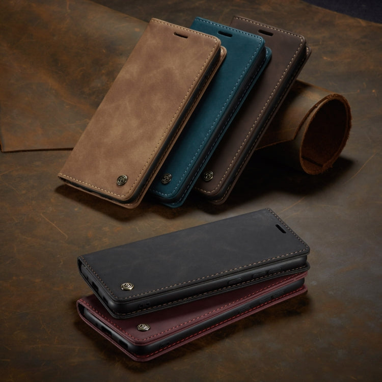 For Huawei P Smart 2021 CaseMe-013 Multifunctional Retro Frosted Horizontal Flip Leather Case with Card Slot & Holder & Wallet(Blue) - Huawei Cases by CaseMe | Online Shopping UK | buy2fix