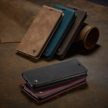 For Huawei P Smart 2021 CaseMe-013 Multifunctional Retro Frosted Horizontal Flip Leather Case with Card Slot & Holder & Wallet(Blue) - Huawei Cases by CaseMe | Online Shopping UK | buy2fix